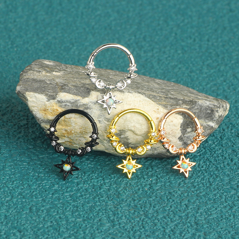 Pointed titanium steel lip stud product view