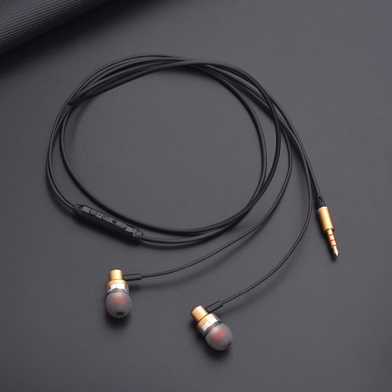 In-Ear Tunable Copper Ring Speaker Full Metal Subwoofer Android Smart Control Calling Earphone Wired Headphones