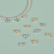 S925纯银G级莫桑钻吊坠配饰项链四爪空托挂件diy饰品配件厂家批发