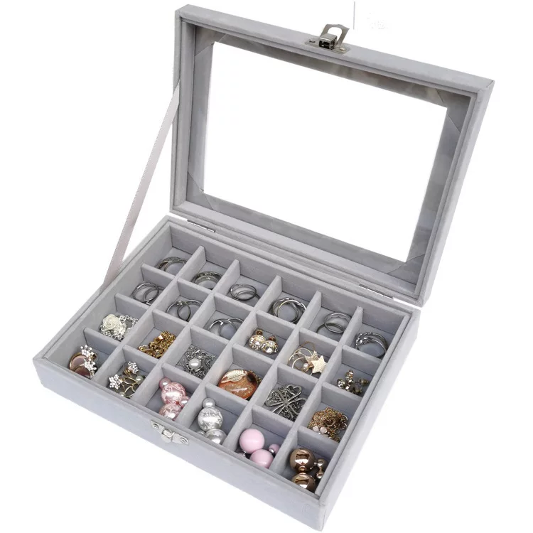 Storage system, ring, earrings, jewelry, transparent accessory, (Physicals), European style