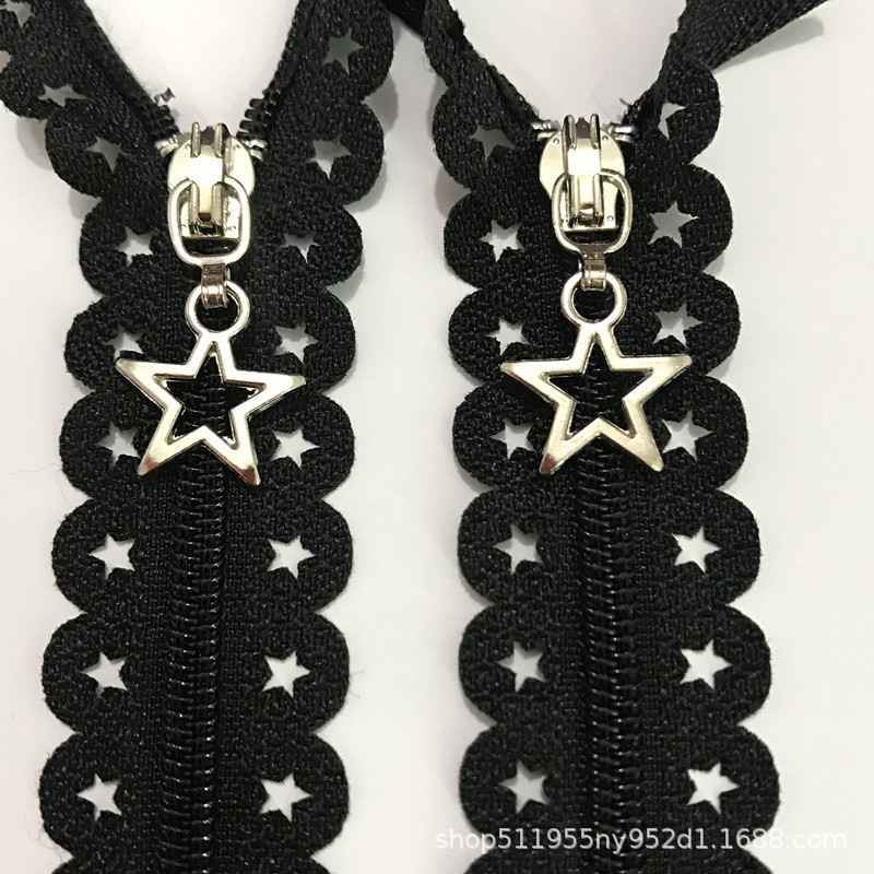 スポットスターレース No.3 ナイロンクローズドテール中空レースマルチサイズジッパー卸売バッグ衣類|undefined