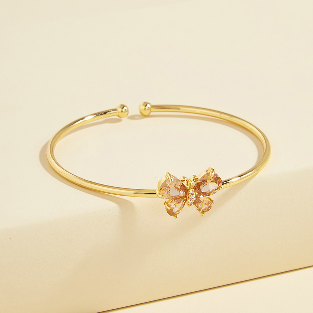Copper Chain Material Copper Butterfly Bangle