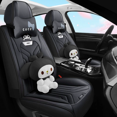cartoon split head car seat cushion Seat cushion, seat cover - cartoon-version-classic-black-split-head
