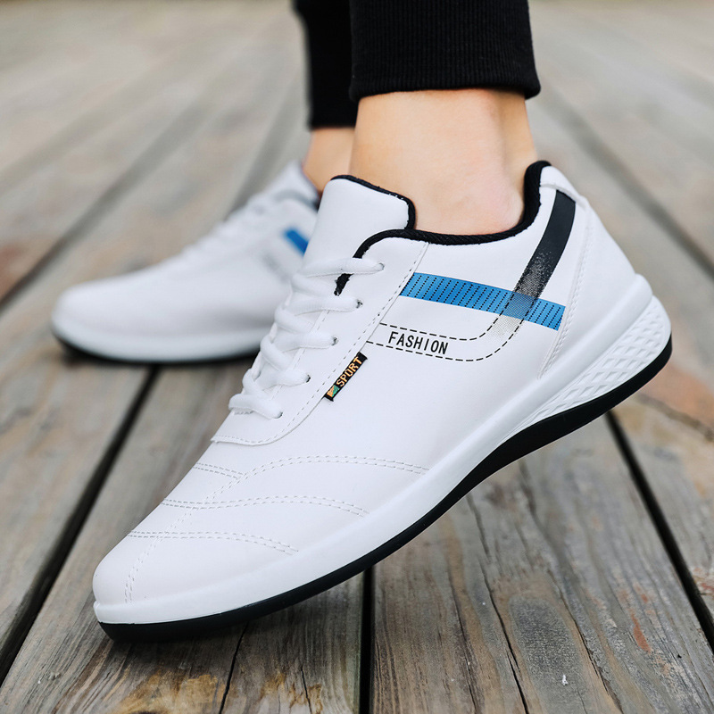 2024 Spring New Men's Shoes Korean Style Casual Leather Shoes Wear-Resistant Thin Low-Top Lightweight Running Shoes for Men 2024 Spring New Men's Shoes Korean Style Casual Leather Shoes Wear-Resistant Thin Low-Top Lightweight Running Shoes for Men