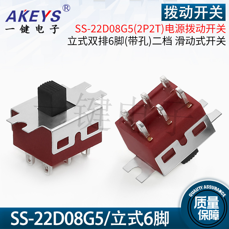 SS-22D08G5(2P2T) double row 6-foot vertical toggle switch hair dryer straight hair slide switch