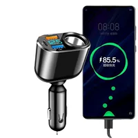 Новый прикуриватель с цифровым дисплеем 66 Вт PD30W, быстрая зарядная головка, трансграничное автомобильное зарядное устройство от одного до четырех, многофункциональное автомобильное зарядное устройство