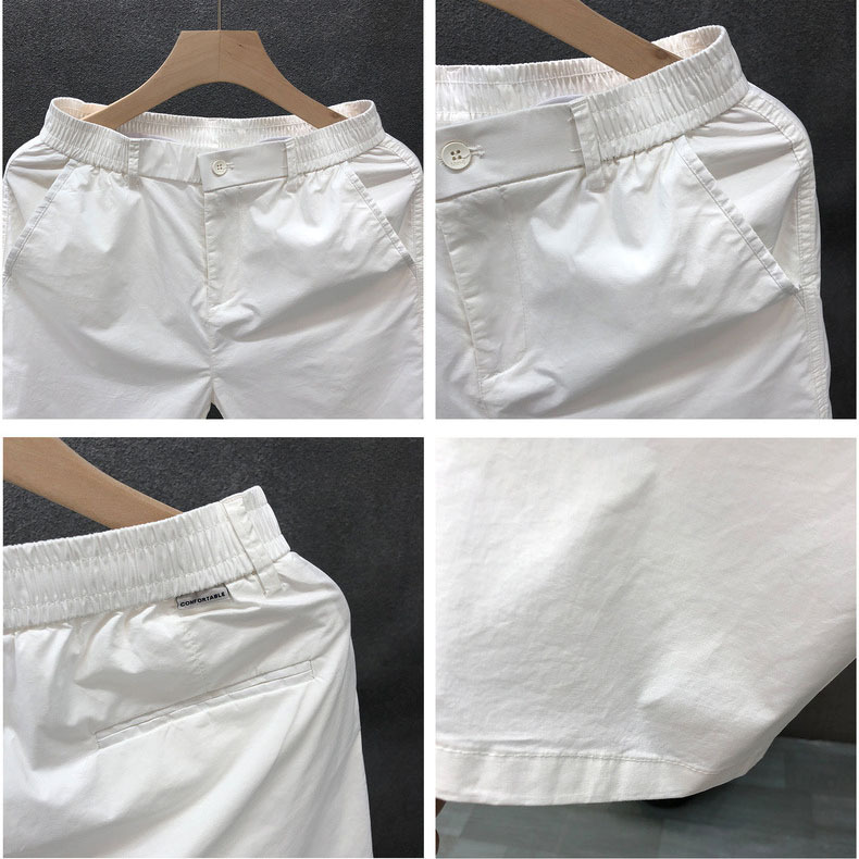 Pantalones cortos para hombres, pantalones de trajes de negocios de alta calidad, pantalones de calzado recto, pantalones de calzado de verano, comercio exterior transfronterizo, hielo al por mayor, secado rápido