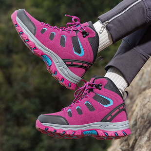 2025 Cross-Border New High-Top Outdoor Couple Hiking Shoes Sports Shoes Labor Protection Shoes Work Shoes Hiking Shoes