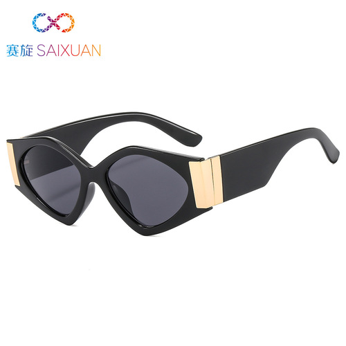 European and American cross-border new fashionable small-frame cat-eye Instagram-style women's sunglasses, trendy with a high-end feel