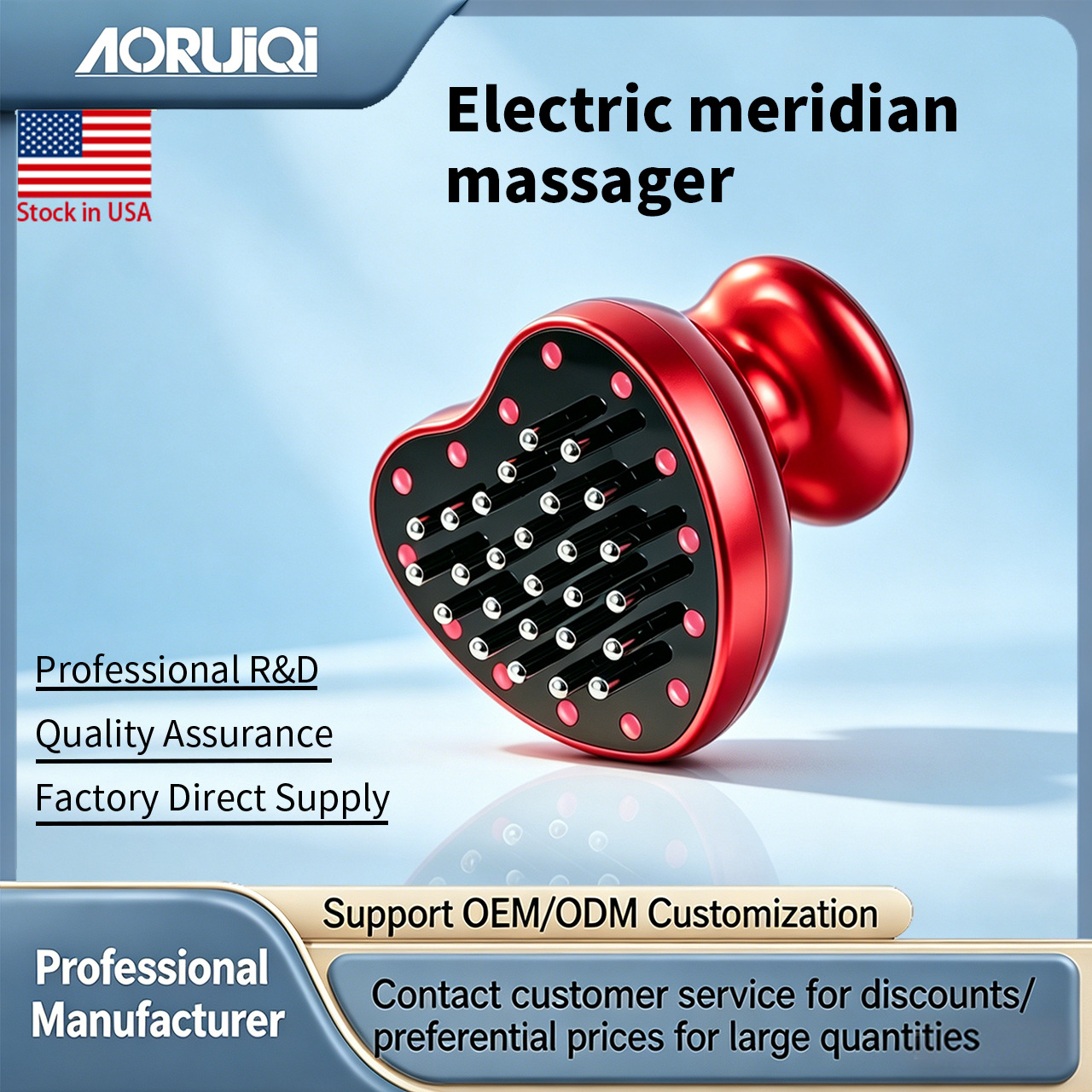 Colored Light Meridian Brush Electric Scraping and Meridian Heating Electric Scraping Instrument Colored Light Rejuvenation Ultrasonic Beauty Instrument