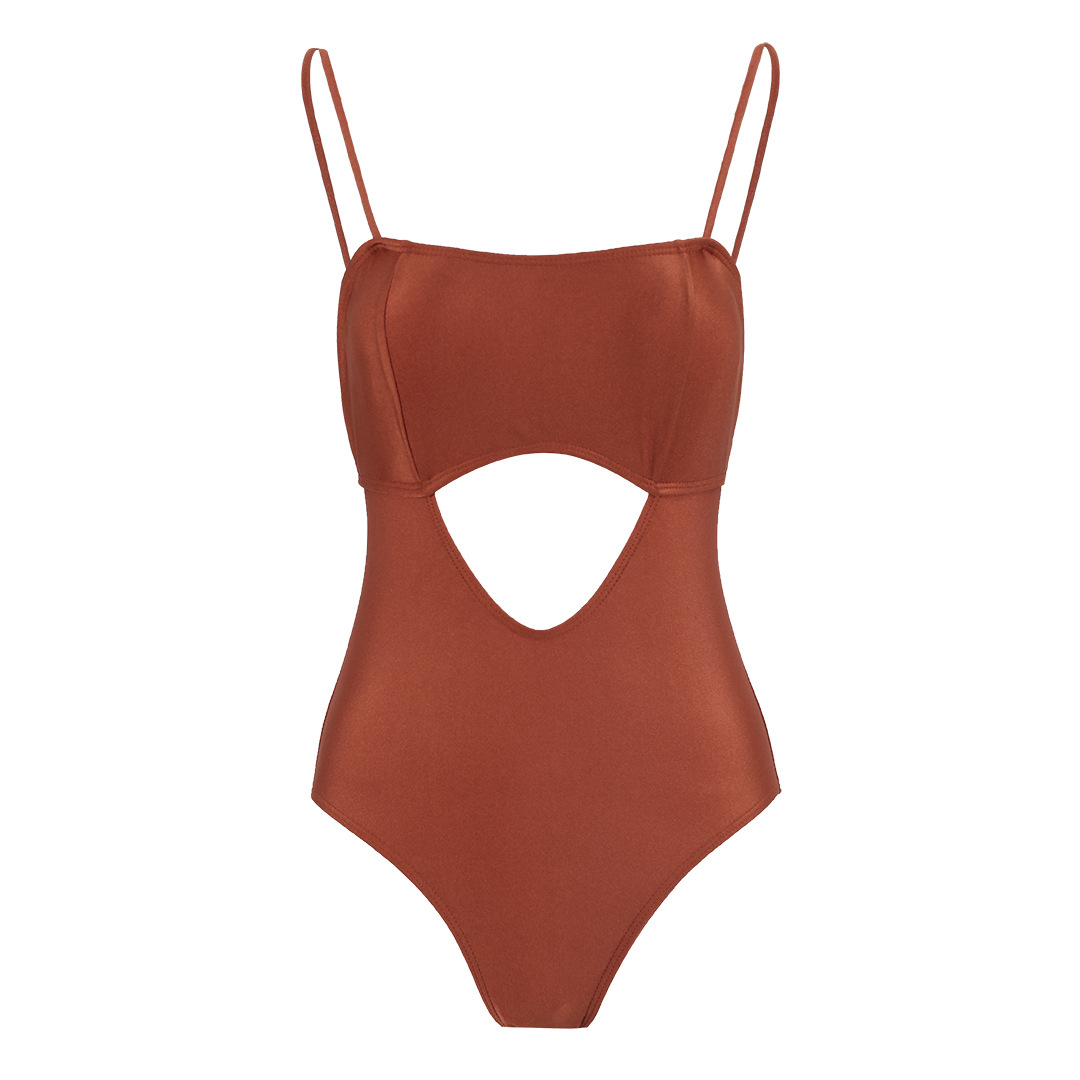 Women's Sexy Solid Color 2 Pieces Set One Piece Swimwear display picture 4