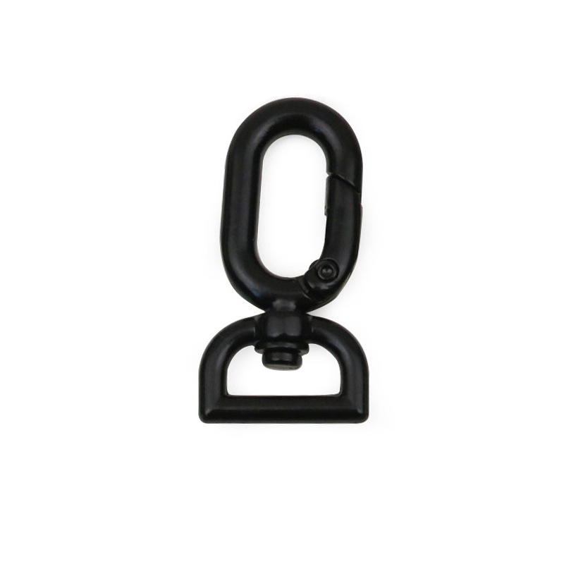 En stock bolsa de ropa hardware gancho hebilla aleación de zinc colgante chapado D cola en forma de huevo hebilla bolsa con cadena hebilla de resorte de metal