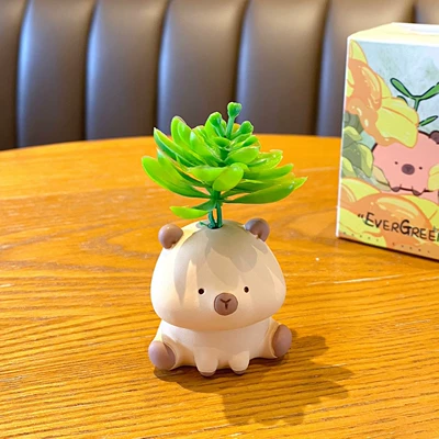 Good Luck Lotus Wood Fish, Car hanging - cute-pet-evergreen-series-ornaments-capybara-opp-bag-packaging