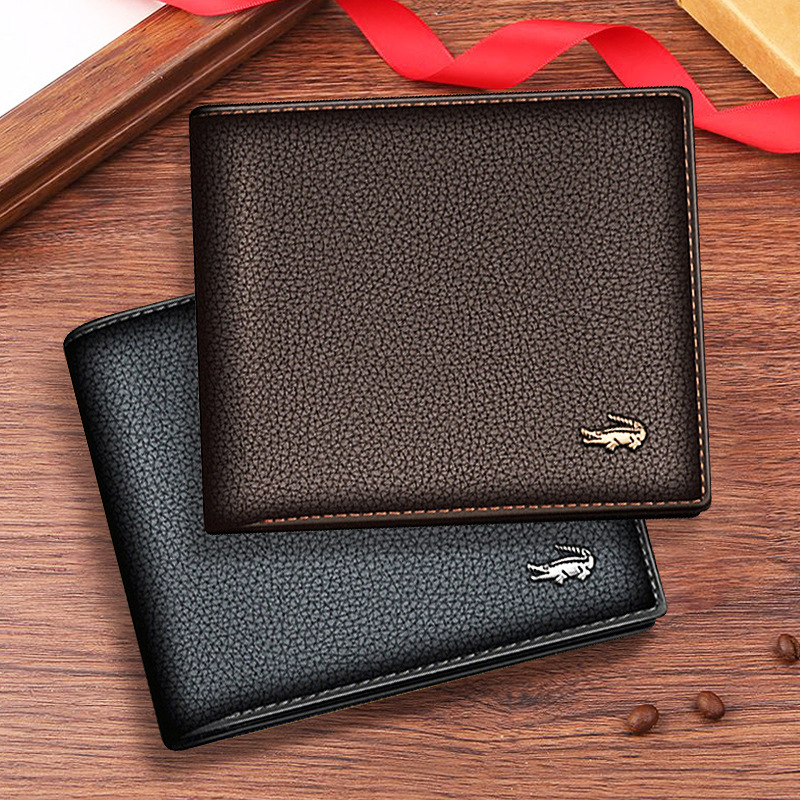 New Short Crocodile Men's Wallet Large Capacity Storage Business Fashion Wallet Multi-functional Partition Card Bag