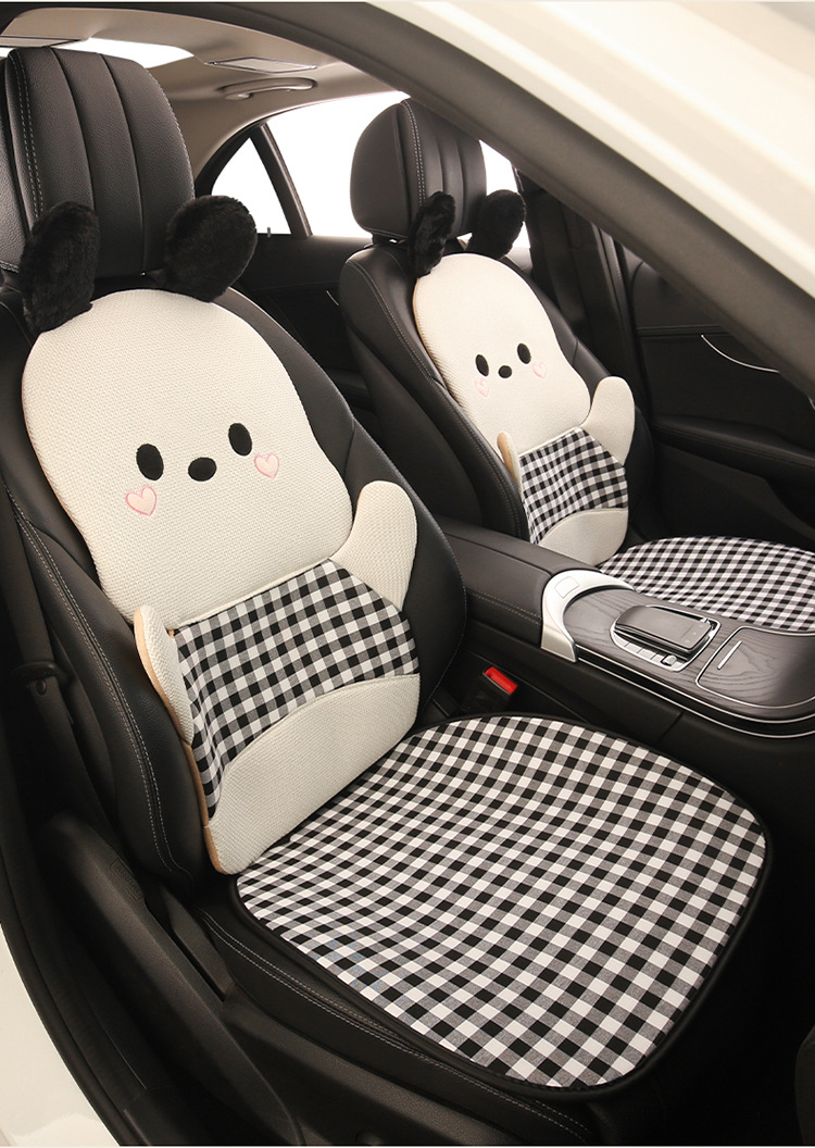 Car Seat Cushion, Four-Season Universal, Heart-Shaped Dog Seat Cushion, Suitable for Five-Seater Cars, Women's Interior, Cartoon Cute, Comfortable, Non-Slip