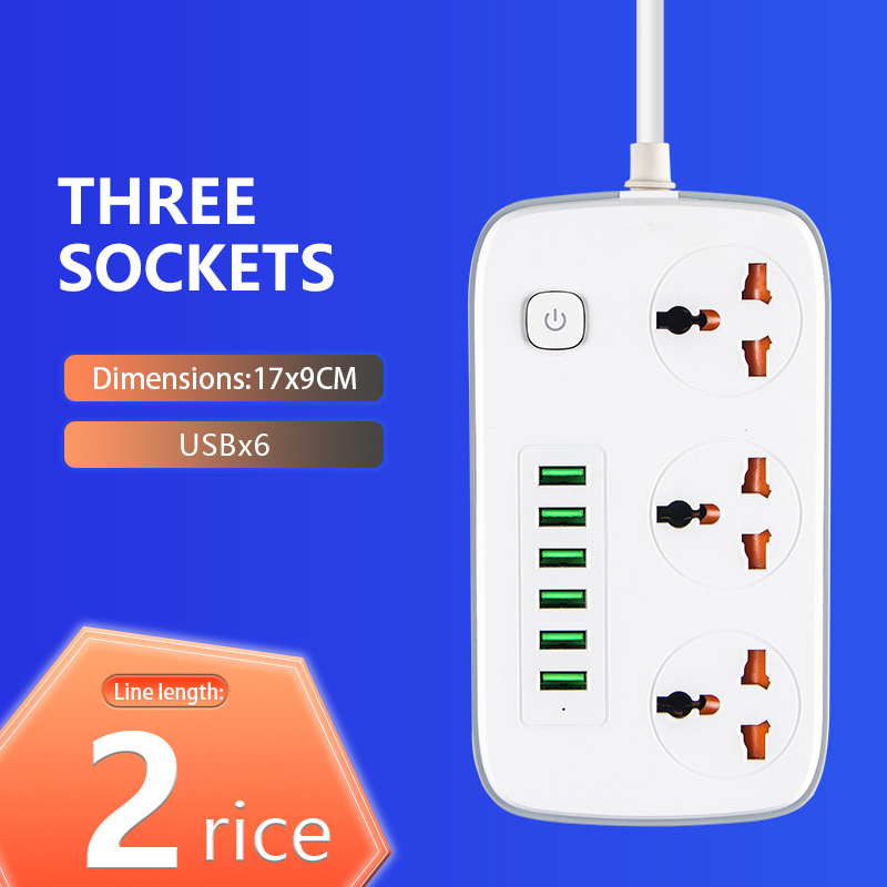 순수한 구리 유럽 게이지/3 비트 6USB 2 m