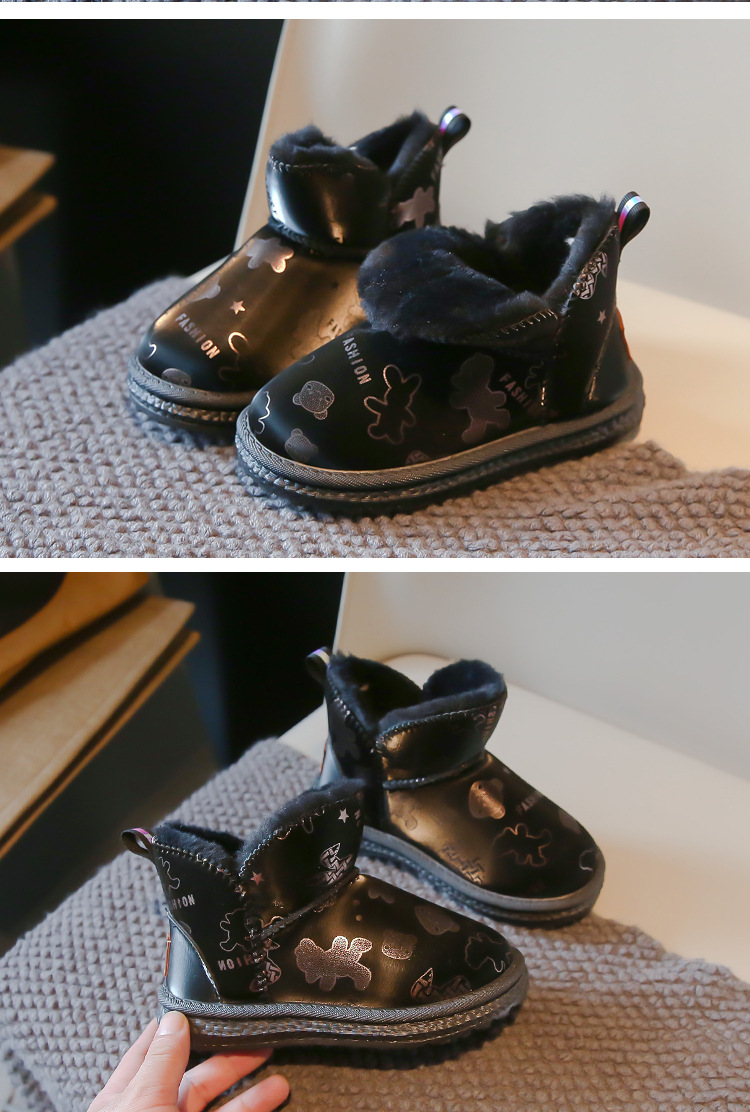 Simpatiche scarpe di cotone da ragazza 2023 nuovi stivali invernali di cotone morbidi e spessi isolanti, antiscivolo, stivali da neve per ragazzi,_voghion.com