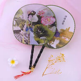New antique figure fan Chinese retro palace fan classical court dance fan wholesale antique fan