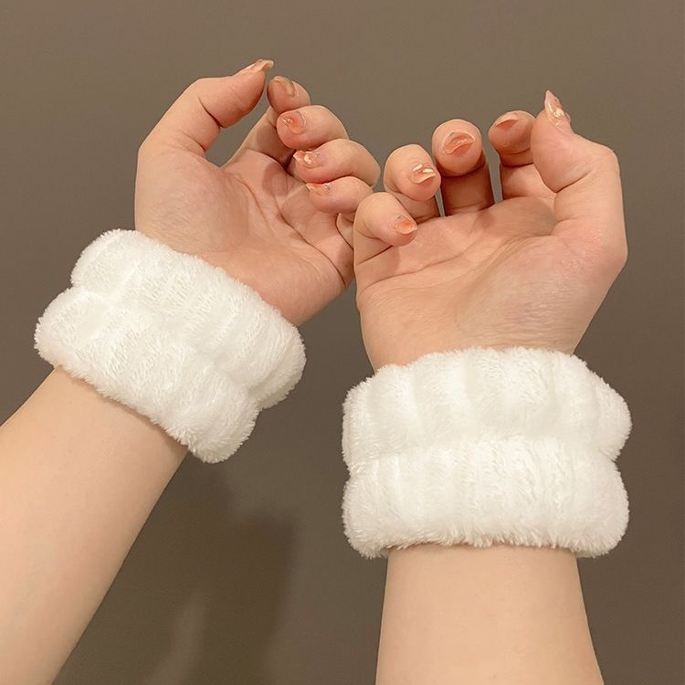 3点セット白鹿洗颜ヘアバンド手首バンド防水防湿神器ヘアバンドレディースマスク専用ベアヘッドバンド|undefined