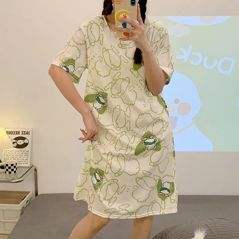 출산반팔라운드넥 [그린덕] 감금스커트