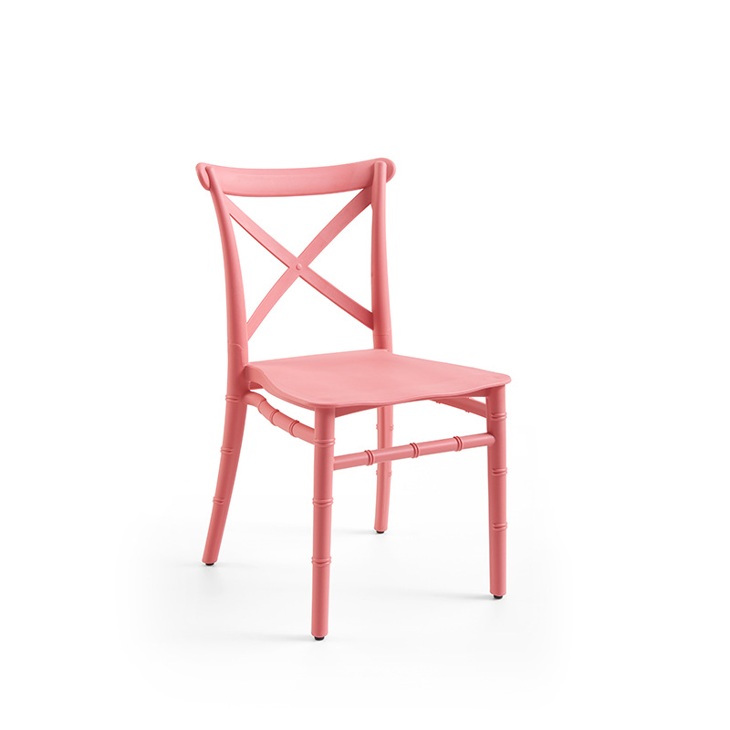 PP silla de horquilla simple estilo hogar silla de bambú para niños cafetería creativa color silla de comedor taburetes de plástico grueso