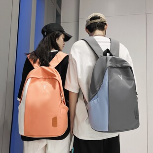 2022 summer new contrast color letter backpack fresh trend student outdoor couple shoulder bag