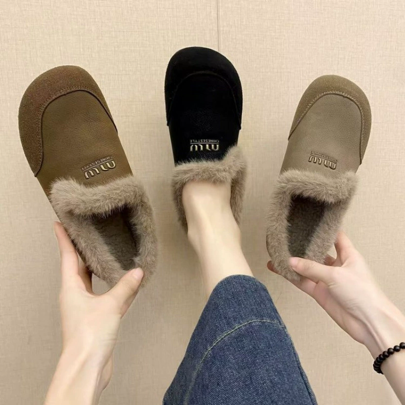 Fleece winter keep warm footwear, wholesale
