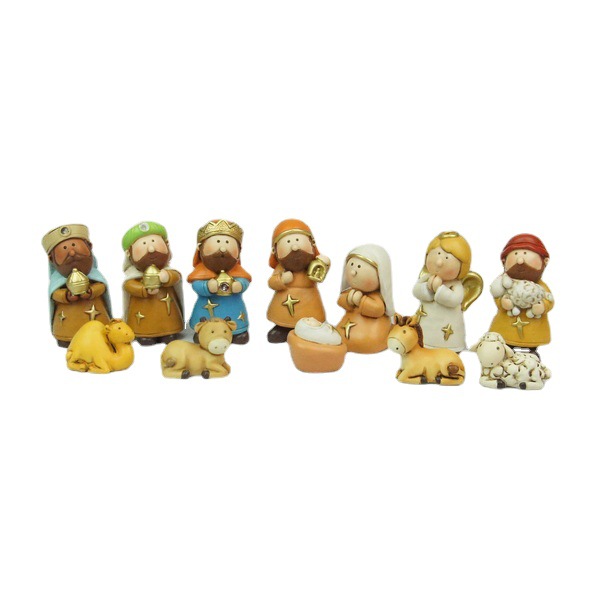 Artesanías de resina Europea Occidental pesebre santo padre Virgen Ángel decoración escritorio regalo vacaciones