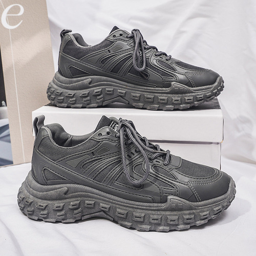 Dad's shoes 2024 spring mesh breathable and wear-resistant casual shoes non-slip tire sole sports running shoes cross-border men's shoes