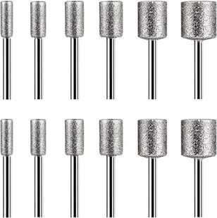 12PCS/10PCS Emery grinding head electric grinder grinding needle Jade Jade Jade polishing raw stone peeling grinding head