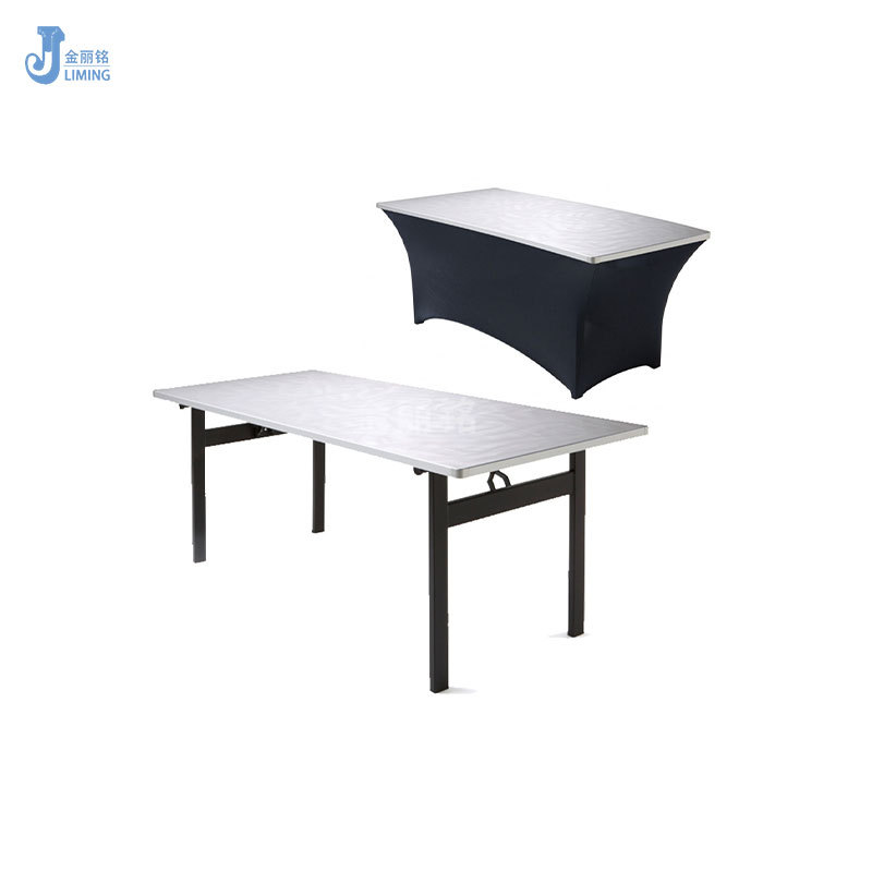 Fábrica al por mayor mesa plegable mesa cuadrada Oficina IBM mesa de entrenamiento mesa de conferencia al aire libre simple mesa rectangular de PVC
