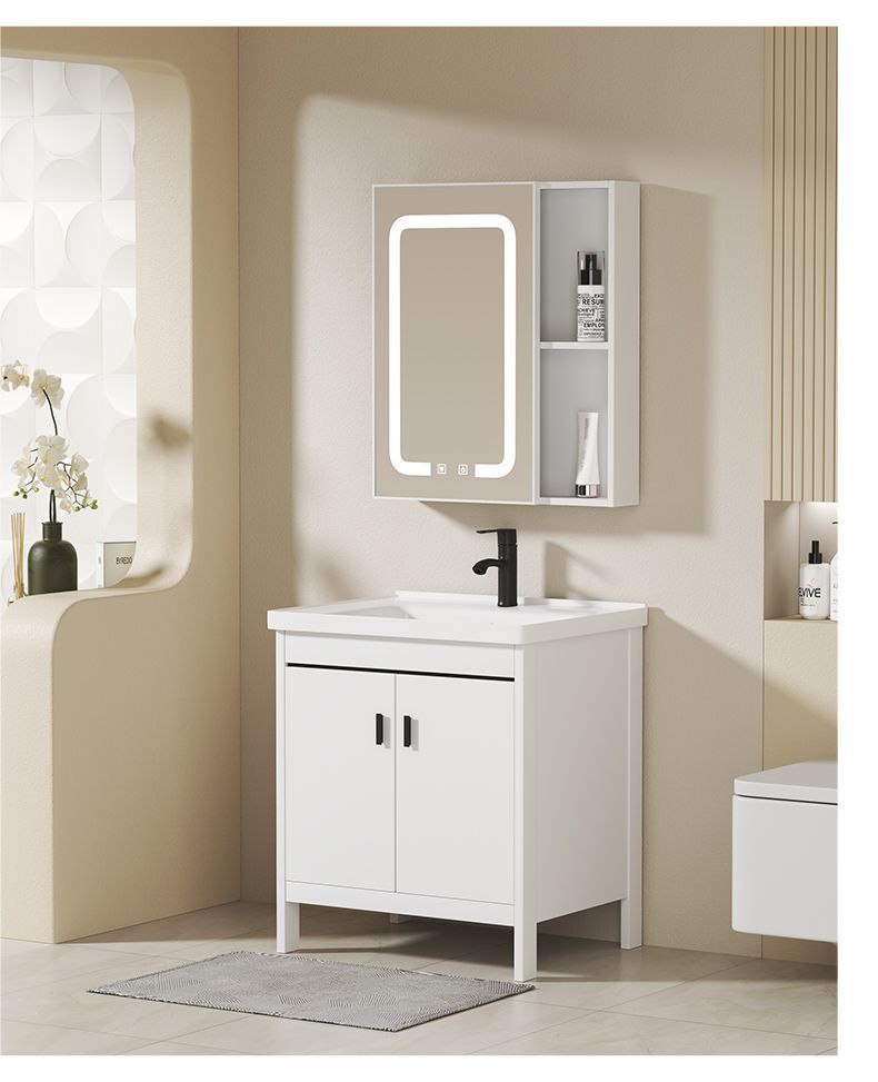 Kacomos floor-standing space aluminum bathroom cabinet and washbasin cabinet combination bathroom integrated ceramic washbasin cabinet undefined