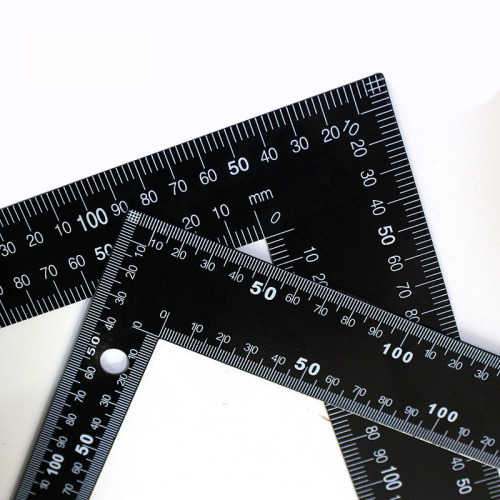 Black Angle Ruler L-Shaped Measuring Tool 90-Degree Woodworking Trim Ruler