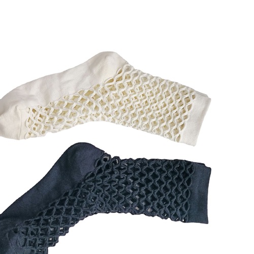 Summer new socks women's solid color hole socks jk style women's white breathable thin mesh hollow tube socks