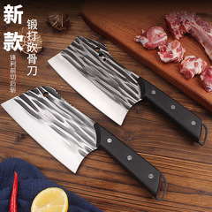 跑江湖手工鍛打菜刀砍骨刀家用切片刀鋒利切肉刀廚房專用刀具