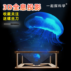 児童科学実験小制作3dホログラム投影学生diyピラミッド裸眼3d趣味steam玩具