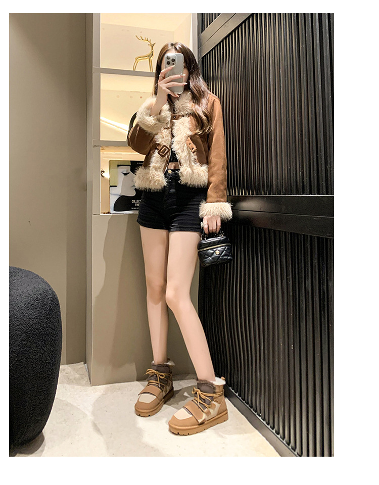 Warm Women's Winter Snow Boots Plush Lined Ankle Boots Versatile_voghion.com