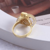 Three dimensional accessory, design stone inlay, ring, European style, wholesale, trend of season