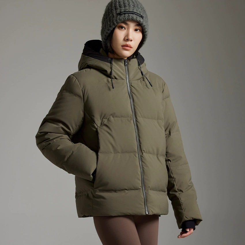 Velvet climbing travel short elite winter down jacket for beloved with hood, duck down