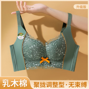 2024 TikTok Same Style New Product Soft Small Chest Push-up Lace Non-steel Ring Skin-friendly Girlfriend Underwear