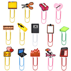 クロスボーダーイン漫画カラー大型ペーパークリップ事務用品かわいいページネーションクリップブックマーク diy クリエイティブペーパークリップ