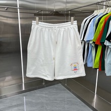 跨境货源夏季新品CASA卡萨布兰卡短袖个性设计印花宽松肥佬短袖体