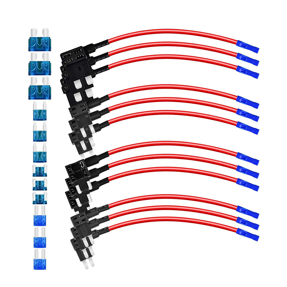 跨境批发 12pcs 袋装 锌片保险丝4 种类型 12V和保险丝套件15AMP