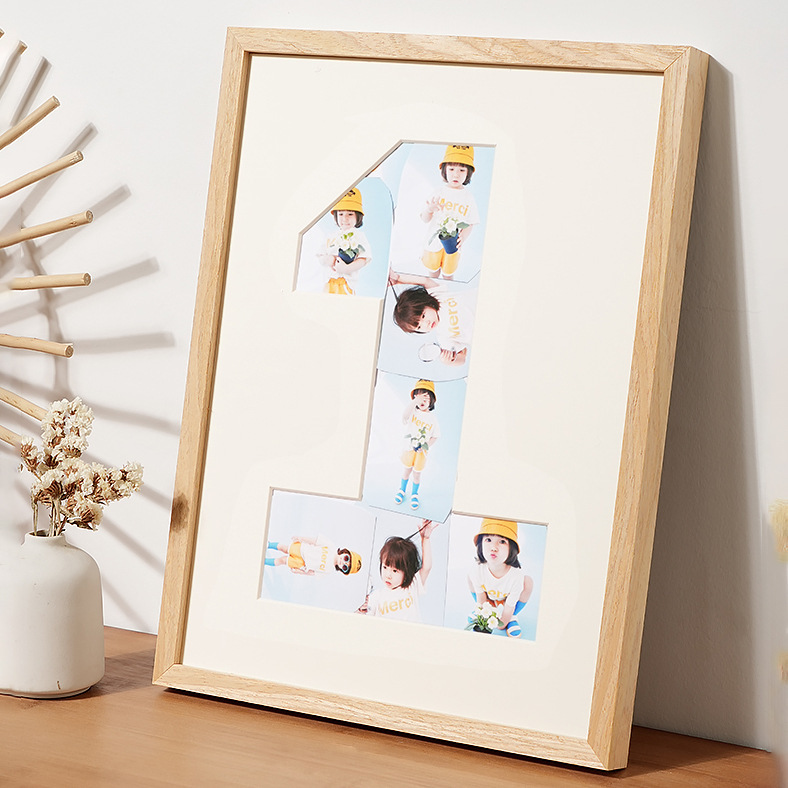 Couple commemorates baby's 1-year-old growth record digital photo frame gift DIY 2-year-old 1-year-old photo frame birthday photo