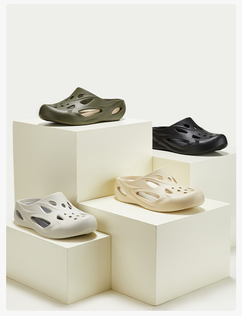 Ant Love Spring and Summer New Products Home and Outdoor Simple Colorblock Men's Hole Sandals_voghion.com