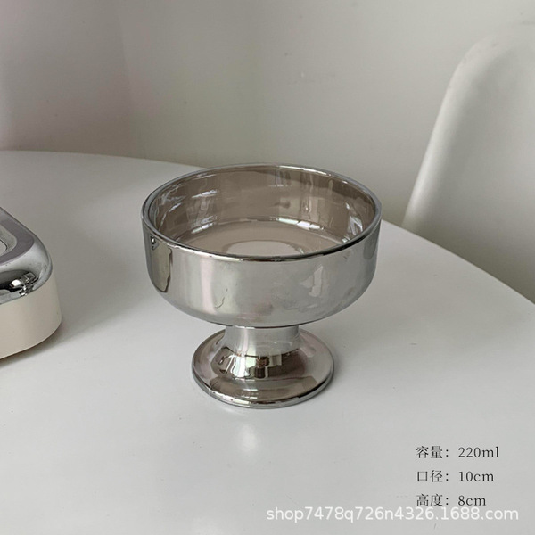 INS simple glass dessert cup yogurt cup tall snow cake bowl cup ice…