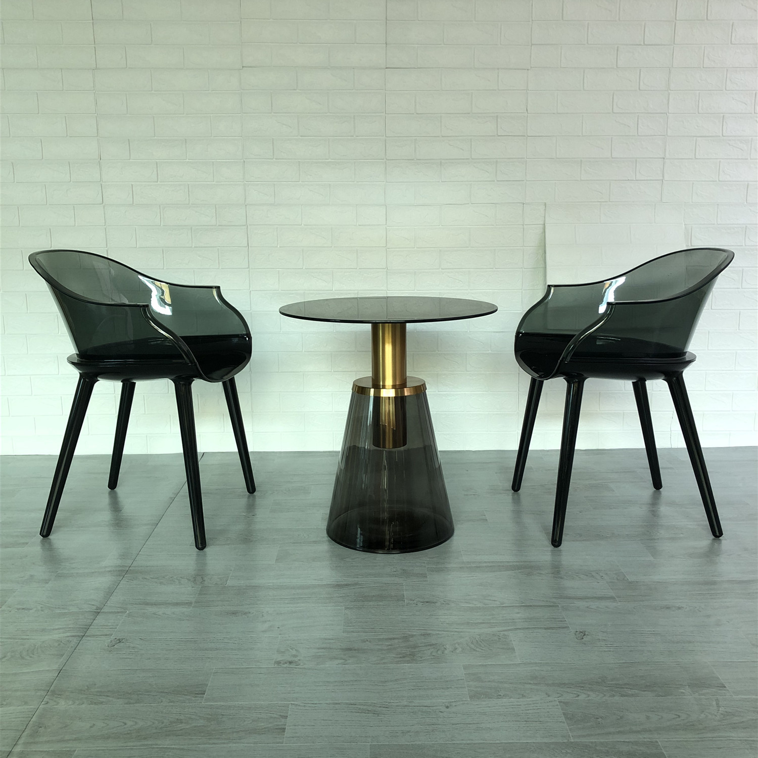Nordic creative color glass coffee table after modern simplicity