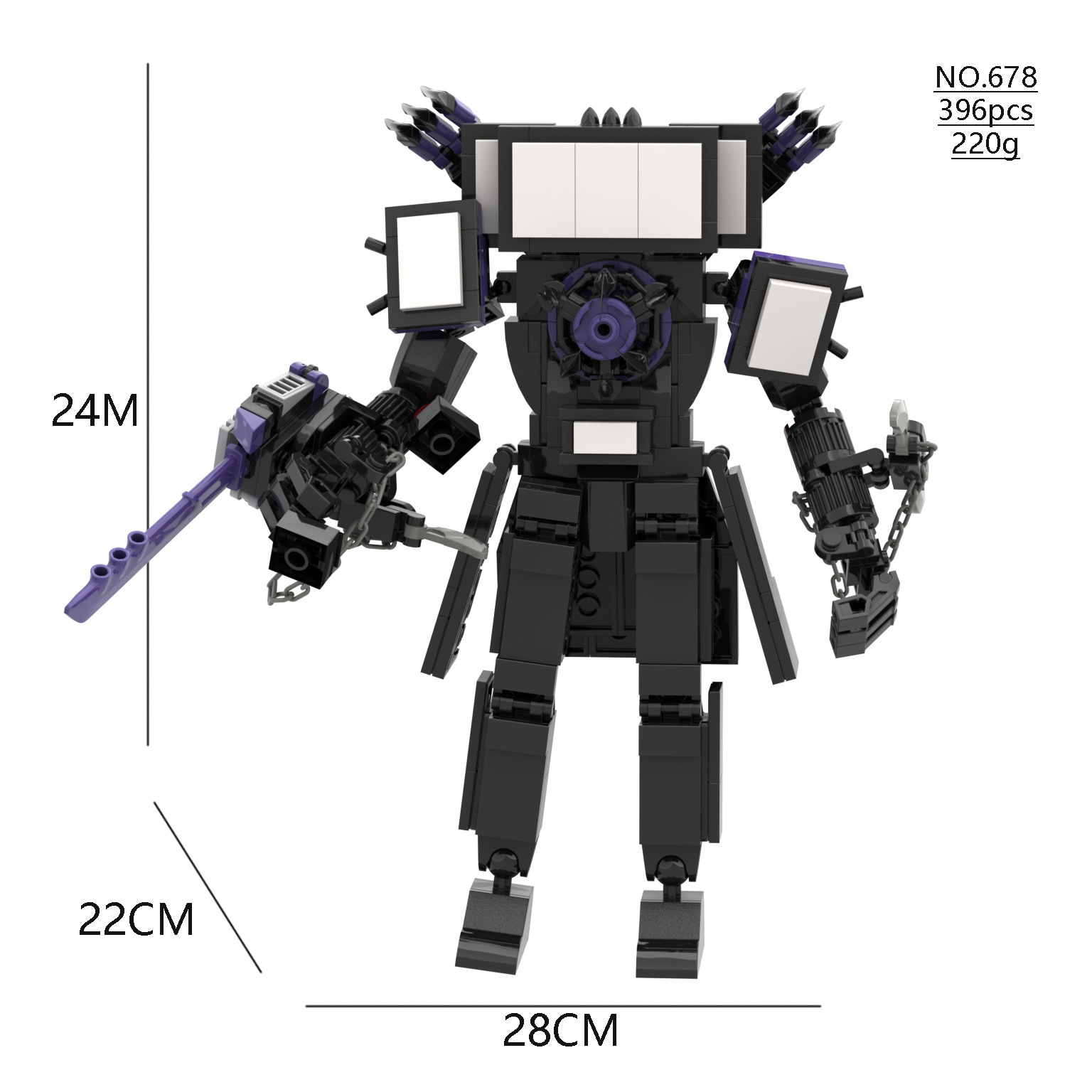 [Nuevo] Skibidi WC man building blocks Dark Audio man War Hammer Titan Monitor man building blocks