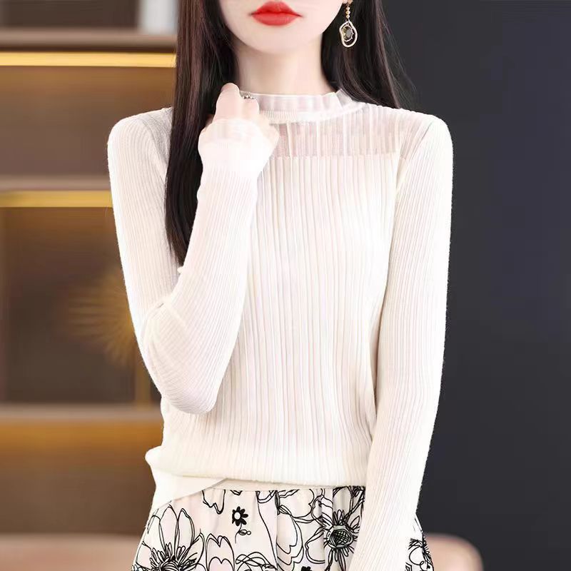 화이트 레이스 긴소매