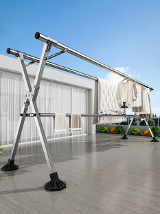 Clothes Hanger Floor Folding Indoor Balcony Drying Quilt Artifact Household Bedroom Outdoor Stainless Steel Cool Telescopic Austrian